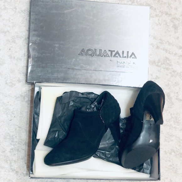 Aquatalia Dalis Suede Combo Booties - Picture 5 of 6